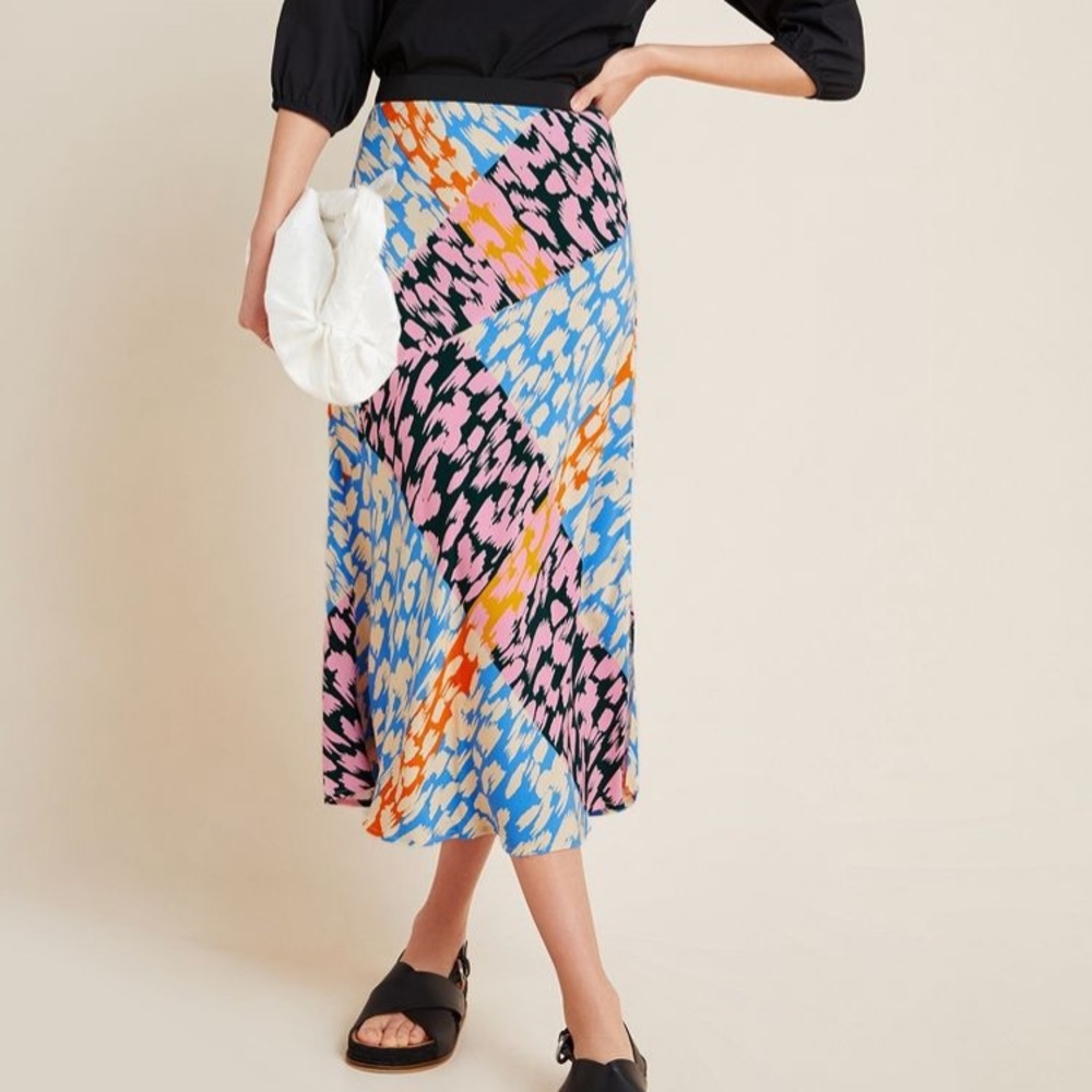 Anthropologie Corey Lynn Calter Bias Midi Skirt